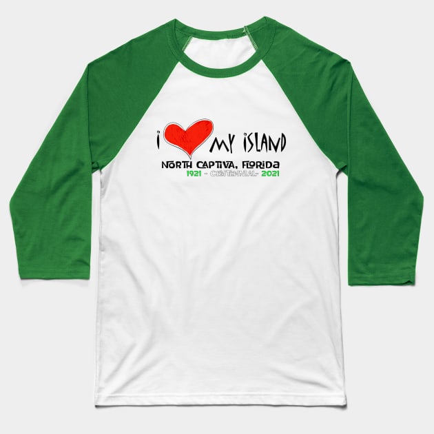 Merry Christmas Colors - I Love My Island Baseball T-Shirt by Ultra Local